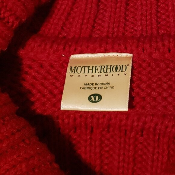 Cute Snowflake Turtleneck Maternity Sweater XL - Picture 3 of 6